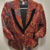 VTG Ungaro Parallele Paris Velvet Floral Blazer Jacket Size 12 Designer 80s 90s