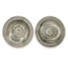 Ben Amun Silver Tone Round Medallion Clip Earrings Vintage