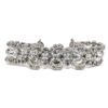 BRA-00010-web Weiss Clear Glass Rhinestone Bow Link Bracelet in Silver Tone