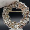 BRO-00001 (3) Light Blue Rhinestone Wreath Brooch | Silver Tone
