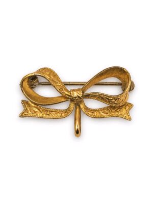 BRO-00008-web (1) Vintage AMCO 1/20 10K Gold Filled Bow Brooch