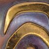 Hogan-Bolas Modernist Square Brooch with Raised Gold-Tone Arches