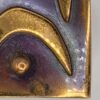 Hogan-Bolas Modernist Square Brooch with Raised Gold-Tone Arches