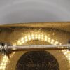 Hogan-Bolas Modernist Square Brooch with Raised Gold-Tone Arches