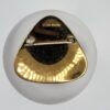 Hogan-Bolas Abstract Gold-Tone Triangle Brooch with Red Accent
