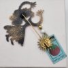Rossi Dancing Woman Tomato Charm Figural Brooch
