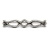 Vintage 925 Sterling Silver Modernist Geometric Bar Brooch