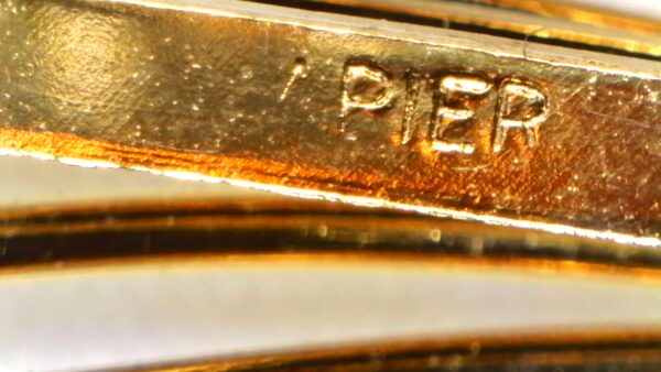 Vintage Napier Gold Tone Faux Pearl Spray Brooch