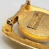 BRO-00037 (7) Vintage Ginnie Johansen Gold Tone Faux Pearl Brooch Backside
