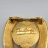 BRO-00037 (8) Vintage Ginnie Johansen Gold Tone Faux Pearl Brooch