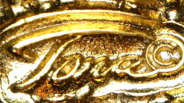 BRO-00040-MARK Tona Polished Gold-Tone Abstract Swirl Brooch