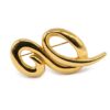 BRO-00040-web Vintage Tora Gold Tone Abstract Swirl Brooch