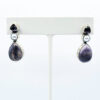 Purple Stone Pearl Amethyst Sterling Silver Drop Earrings