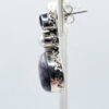 Purple Stone Pearl Amethyst Sterling Silver Drop Earrings