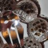 Kenneth Jay Lane Clear Rhinestone Floral Wreath Clip Earrings