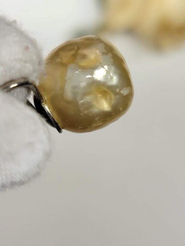 Kenneth Jay Lane Rounded Faux Pearl Clip Earrings with Coating Loss
