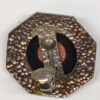 EAR-00006 (7) Attributed Kenneth Jay Lane Coral-Orange Octagon Clip Earrings
