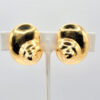 EAR-00007 (1) Attributed Kenneth Jay Lane Gold-Tone Spiral Dome Clip Earrings