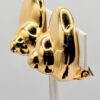 EAR-00007 (11) Attributed Kenneth Jay Lane Gold-Tone Spiral Dome Clip Earrings