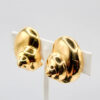 EAR-00007 (2) Attributed Kenneth Jay Lane Gold-Tone Spiral Dome Clip Earrings