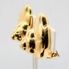 EAR-00007 (3) Attributed Kenneth Jay Lane Gold-Tone Spiral Dome Clip Earrings