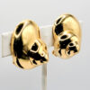 EAR-00007 (9) Attributed Kenneth Jay Lane Gold-Tone Spiral Dome Clip Earrings