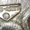 Ben Amun Silver Tone Round Medallion Clip Earrings Vintage