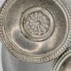 Ben Amun Silver Tone Round Medallion Clip Earrings Vintage