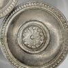 Ben Amun Silver Tone Round Medallion Clip Earrings Vintage