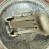 Ben Amun Silver Tone Round Medallion Clip Earrings Vintage