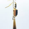 Carolee Luxe Black Amber Crystal Drop Earrings Gold Tone