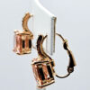 EAR-00019 (10) Peach Faceted Stone Leverback Earrings with Loose Clasp