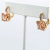 EAR-00019 (9) Peach Faceted Stone Leverback Earrings with Loose Clasp