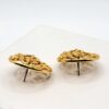 Monet Gold-Tone Openwork Floral Round Stud Earrings