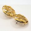 Monet Gold-Tone Openwork Floral Round Stud Earrings