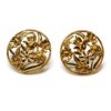 Monet Gold-Tone Openwork Floral Round Stud Earrings