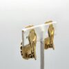 Vintage JS Two Tone Seashell Clip On Earrings