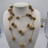 JEWST-00005 (5) Vintage Trifari Gold Tone Spiral Bead Two Necklace Earrings Set