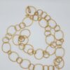 Julie Vos Laguna Gold Open Circle Station Necklace 39 Inch