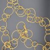 Julie Vos Laguna Gold Open Circle Station Necklace 39 Inch