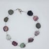 NEC-00005 (2) Green Purple Fluorite-Style Stone Bead Necklace 16 Inch