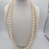NEC-00006 (3) Vintage Double Strand Faux Pearl Necklace Gold Clasp 23 Inch