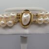 NEC-00006 (6) Vintage Double Strand Faux Pearl Necklace Gold Clasp 23 Inch