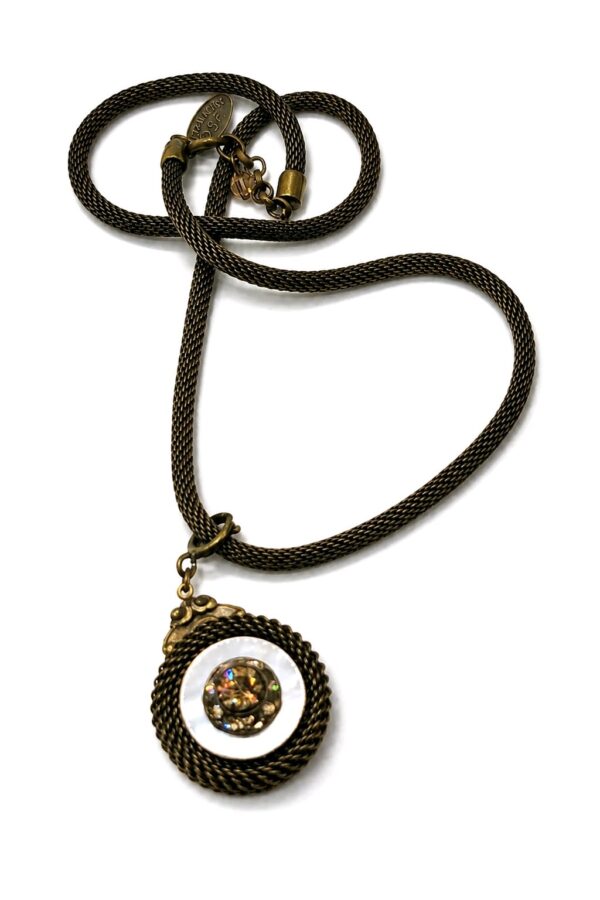 Liz Palacios Swarovski Crystal Mother-of-Pearl Necklace
