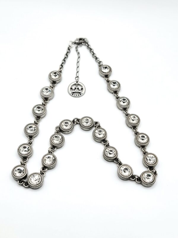 Vintage Crown Trifari Clear Rhinestone Necklace