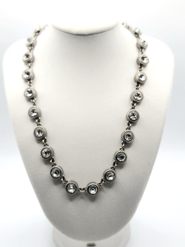 Vintage Crown Trifari Clear Rhinestone Necklace