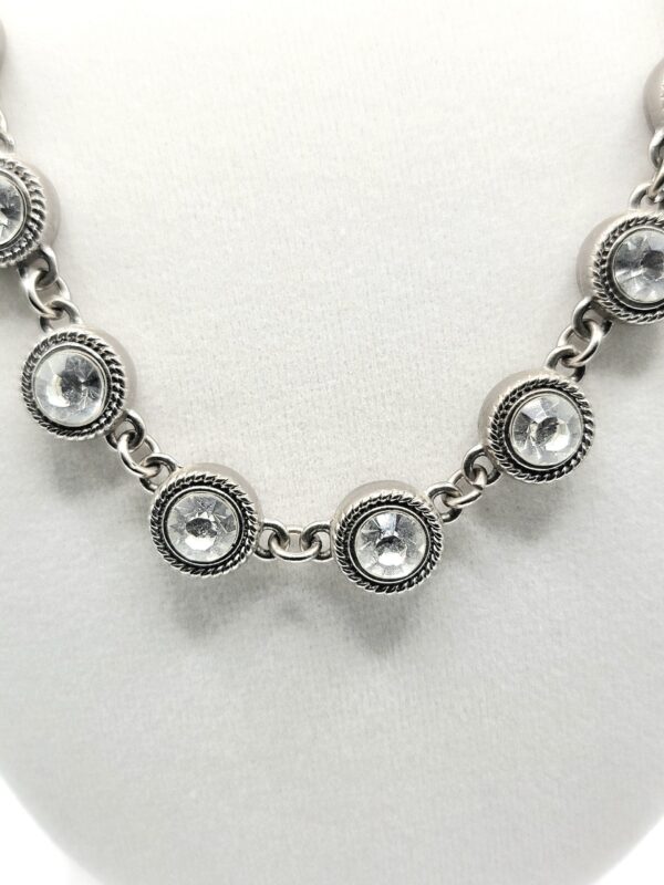 Vintage Crown Trifari Clear Rhinestone Necklace