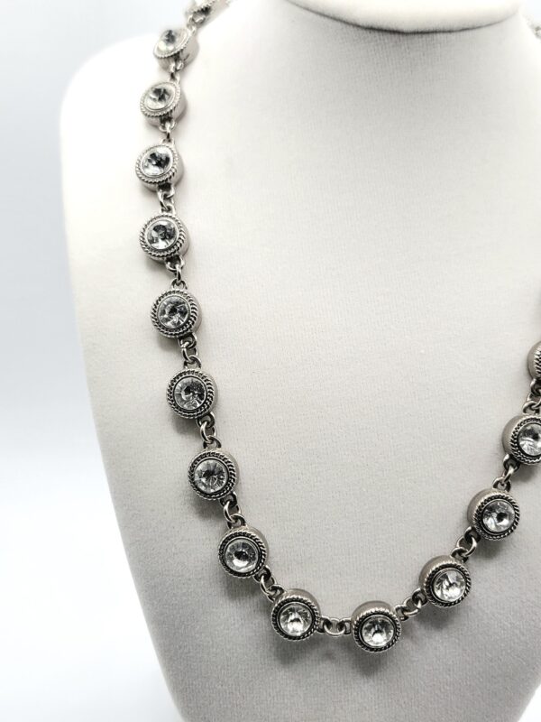 Vintage Crown Trifari Clear Rhinestone Necklace