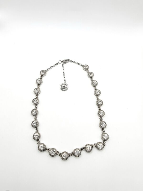 Vintage Crown Trifari Clear Rhinestone Necklace