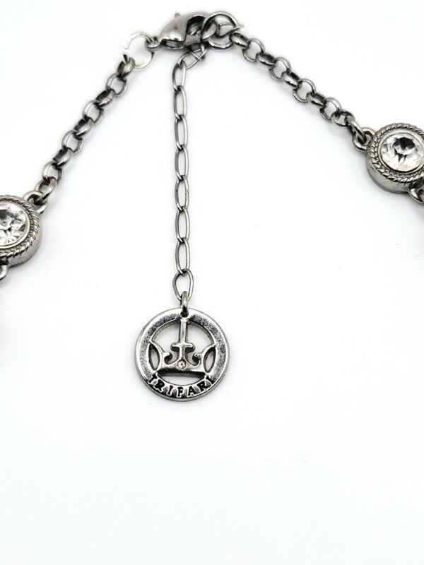 Vintage Crown Trifari Clear Rhinestone Necklace